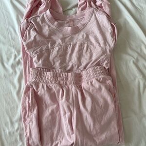 Pink Fuchsia Free People Movement Crossover Set (Never Worn)